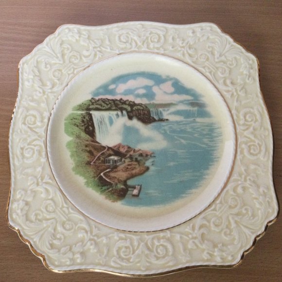 Vintage Royal Winton Grimwades England Plate: NIAGARA FALLS - General view - Picture 3 of 4